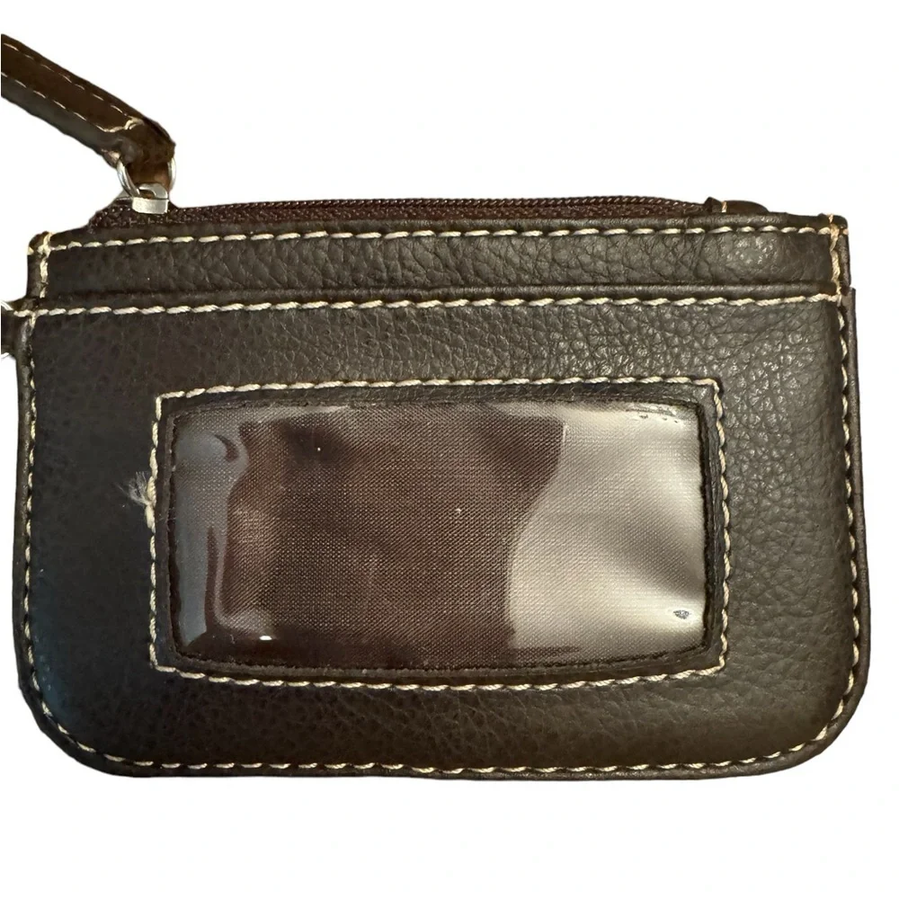 Vegan Leather ID and‎ zip top card case